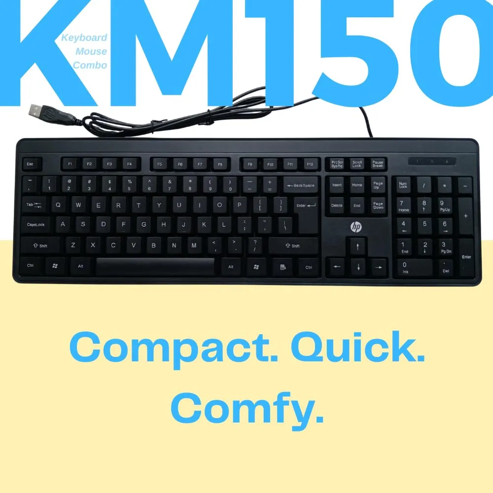 HP USB Keyboard Mouse Combo KM150 view 3
